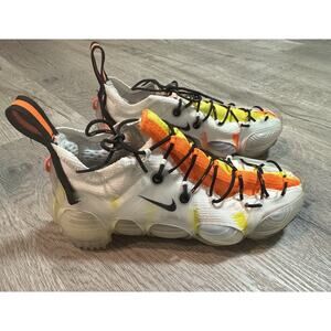 Nike ISPA Link Axis White Yellow Orange Shoes (FZ3507 100) Men's 3XS 6/7 EUC